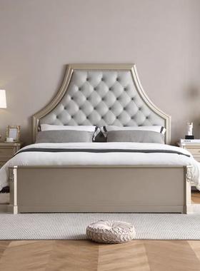 轻奢实木床美大式床现代简m1约QAN.8双人床主卧床豪华婚床储物公