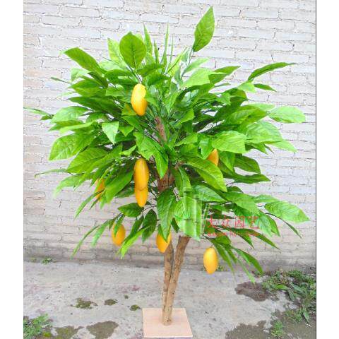 仿真果树假芒芒果树水果超档市水果饰堆头展位装水果AKQ树假绿植