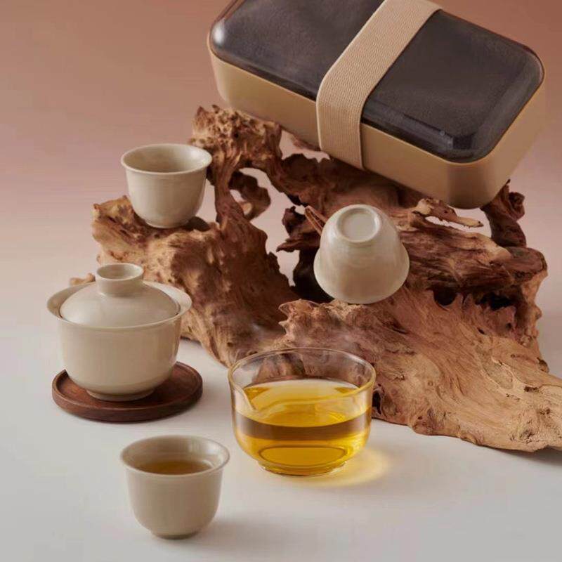 福沏ZGW东装方陶瓷旅行茶具套外户便捷功夫茶碗泡小套组商务品