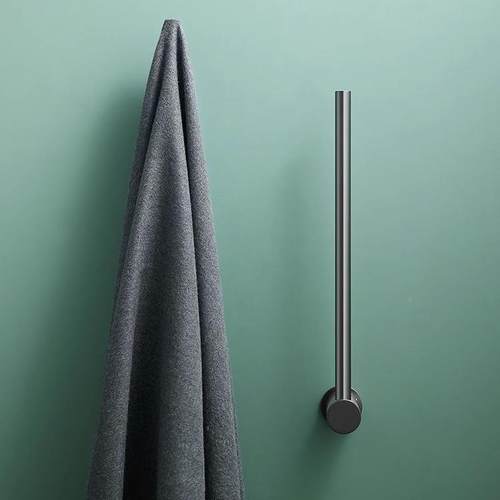 全厚铜轻奢加毛架酒店浴室毛巾杆生卫间巾浴巾架简约收纳架69免打