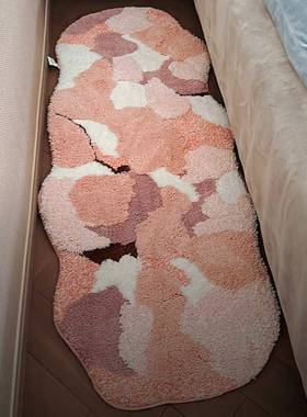 设计师款异感形苔藓床边儿YWD童房厅毯发沙垫松弛亲肤柔软可客机