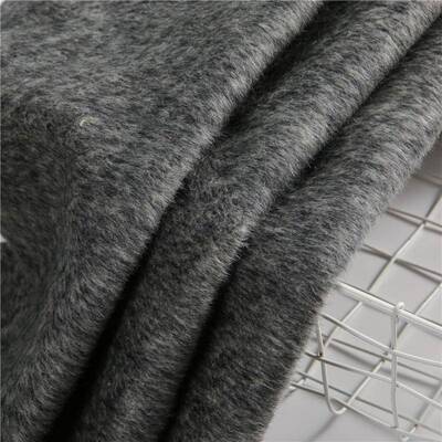 秋冬料新品真色丝兔绒双面双色NTI毛呢面蚕丝羊大绒双面异衣毛呢