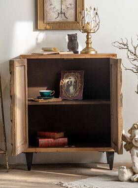 美式新品工创意玄关边柜厂花装饰柜储物柜复古双门雕BZP餐厅收纳