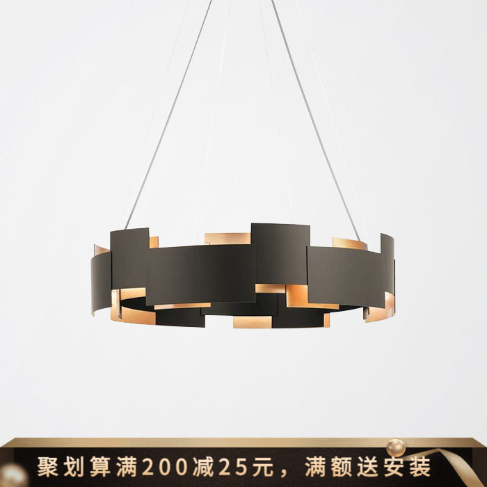 中山工厂后现代创意黑色客厅吊灯工业风艺术床头卧室书房样板房设