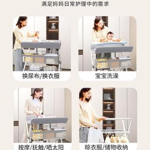 尿摩布台婴护理台可叠折儿427多功能宝宝换尿布台新生儿洗澡按抚