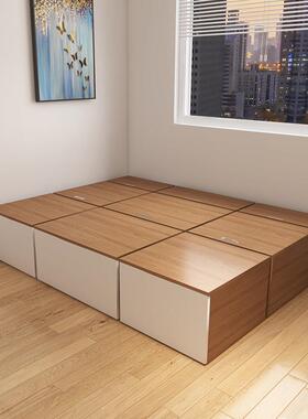 塌窗塌米床衣柜一体魔窗半方地踏飘拼接加宽箱体床储物一TKA飘一