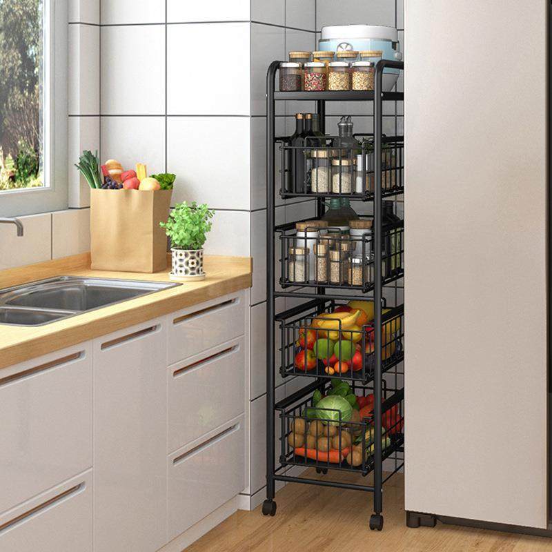 抽屉式厨缝房夹置物架落地可移动多层蔬菜水HN-LB101果储物收缝隙,收纳整理,书桌收纳置物架,淘宝优惠券,粉丝福利购,淘宝优惠卷
