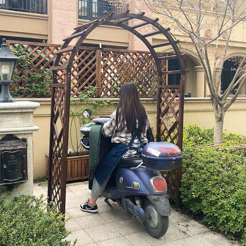 庭院拱门c6042996爬藤架花架防花腐外木花架子室月季拱形园门支架