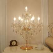 客厅烛台可装 MD2001欧式 水晶台卧室灯床头创意馨婚房美式 饰灯具调