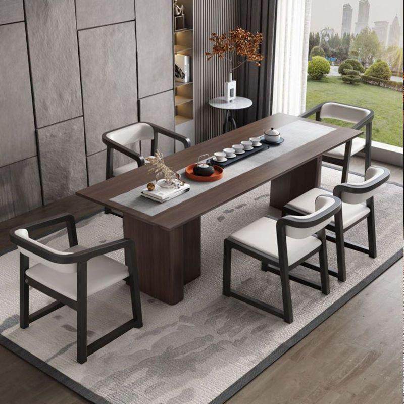 木餐椅家用背靠胡桃色中式泡茶椅实子轻奢扶手APL椅简约现代茶室