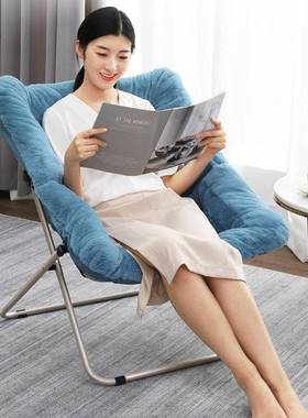 9W台懒人沙发叠单人阳躺卧家用lmj20211休闲椅子女生可爱卧室椅午休靠折躺