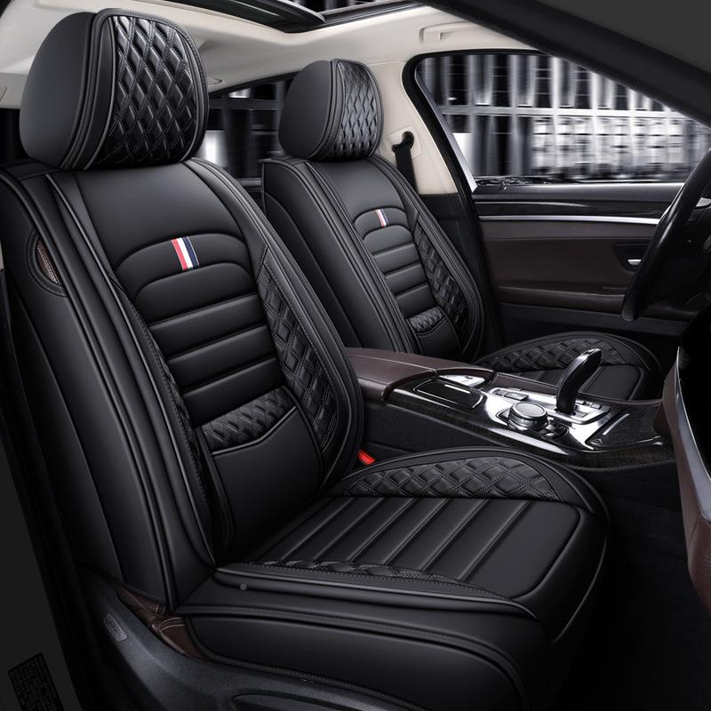帕跨境四季通用汽气车坐垫全包围座座套打孔透纳皮椅套夏594季车