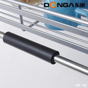 东式钢厨房双层下拉置物调味篮橱柜上缓下冲开门式架升降576吊柜