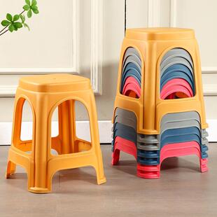W68099(10个装)塑特厚料凳加厚成家用人客厅餐桌椅子熟胶高凳方