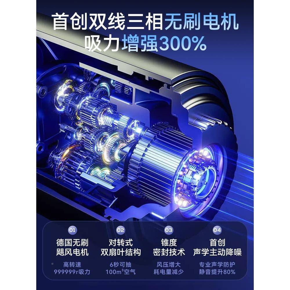 车吸尘型器车用线充电汽车家用大吸力610功载率小手持迷你无车内