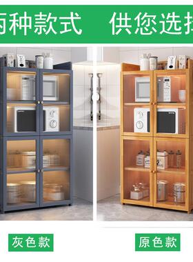 用厨房收纳柜子储物柜带门置物实木餐边柜茶柜柜水农村KNP橱柜家