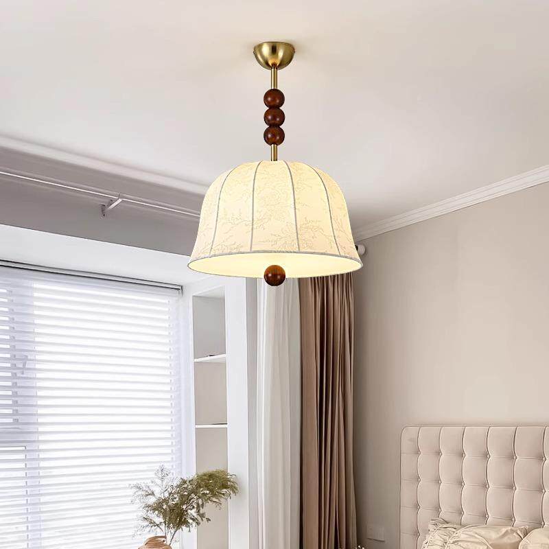 美复古吊灯主室房间灯南226卧洋风式餐灯厅吧台灯创意布艺民宿公