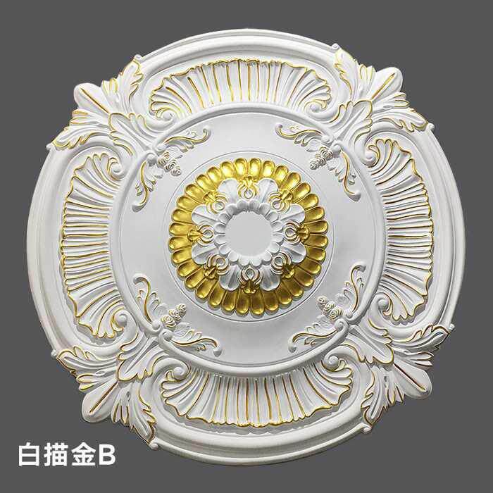 式灯盘欧P吊顶池装饰材料天花UF869T87H板法式仿石膏线圆形雕花灯