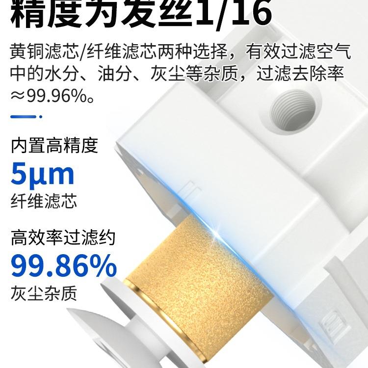 油水分离水气过滤器带自排水动气源燥器空压机气泵空器气过油水分