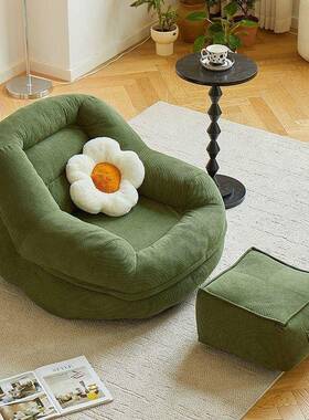 懒红人沙发卧室网客厅榻户型单人法式阳小台IBG休闲榻米窝窝沙发