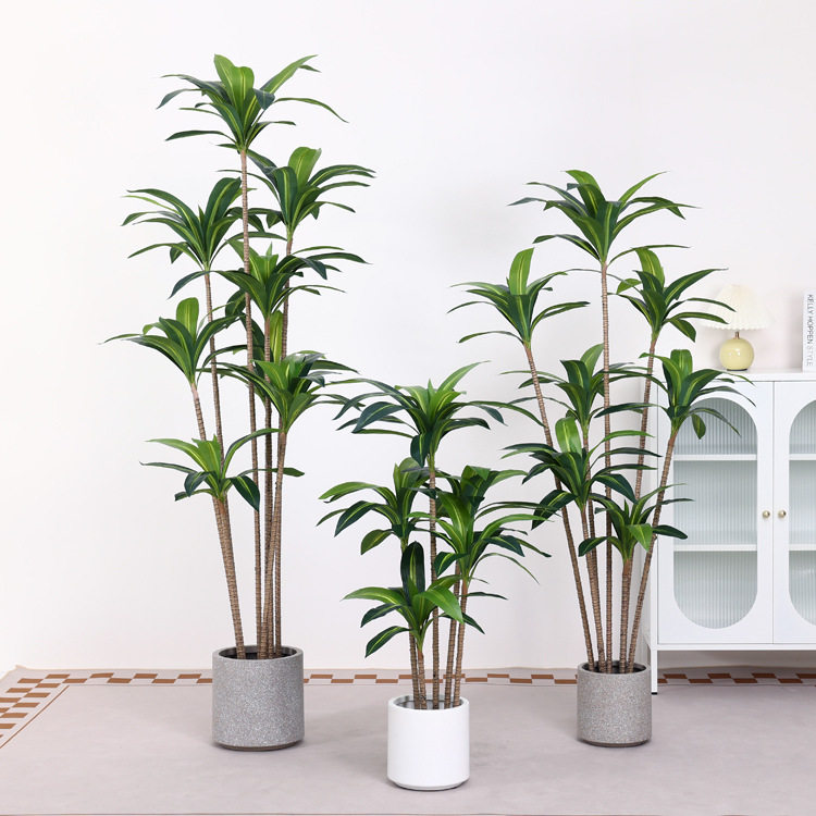 新款仿真绿植巴西木假盆栽室内大型仿生绿植摆件客厅仿真植物装饰
