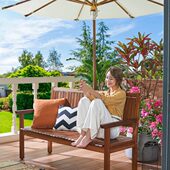 户外长椅室外公园椅防腐木休闲长条椅小区庭院阳台座椅实木长凳子