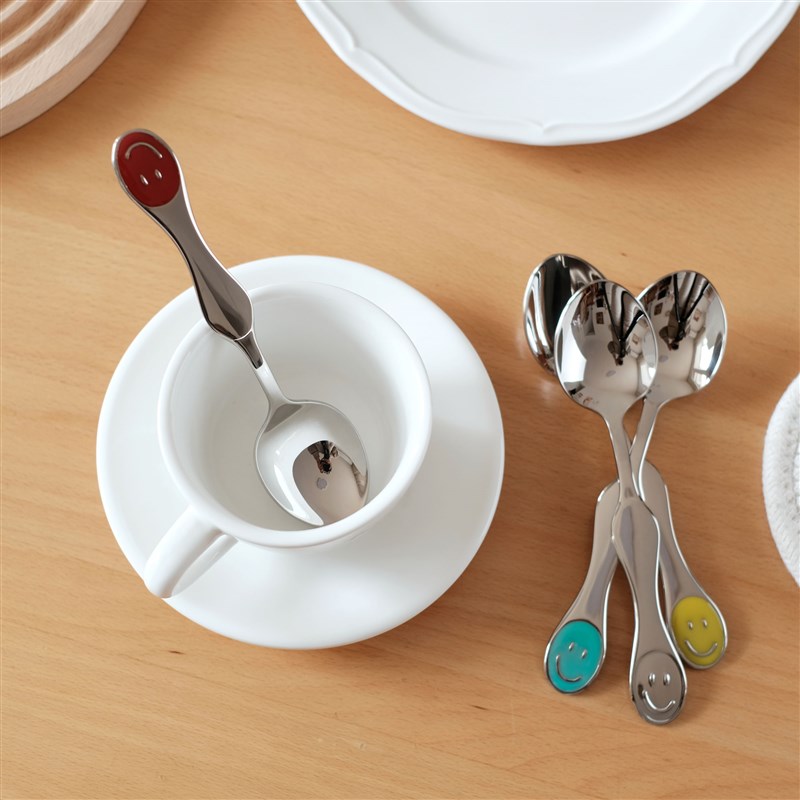 出口单厚18/h10不锈钢甜品勺咖啡勺下午茶勺儿童勺子一体成型镜面