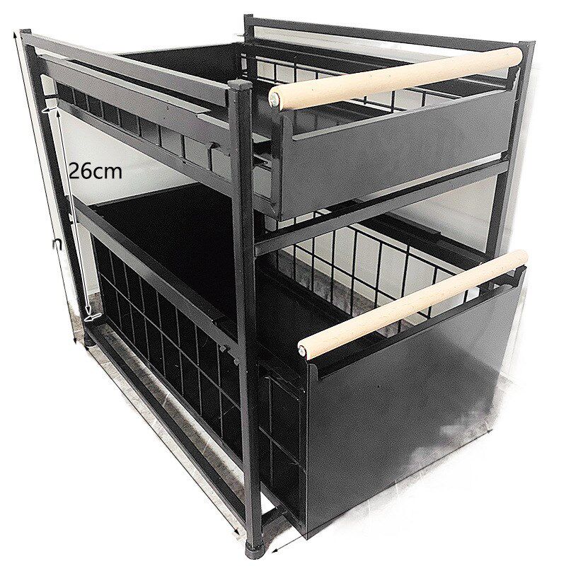 蔬菜置物架厨房灶台蔬果收纳筐家用简约分层台面抽屉式储物整理架