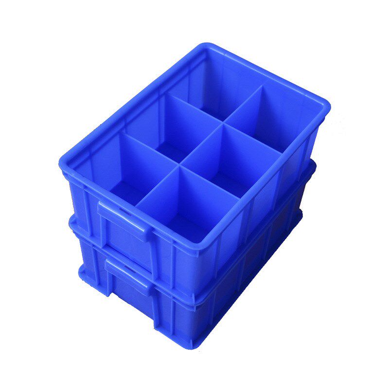 塑料分格箱加厚自带格子周转箱大号收枘零件盒塑料框分隔物料筐