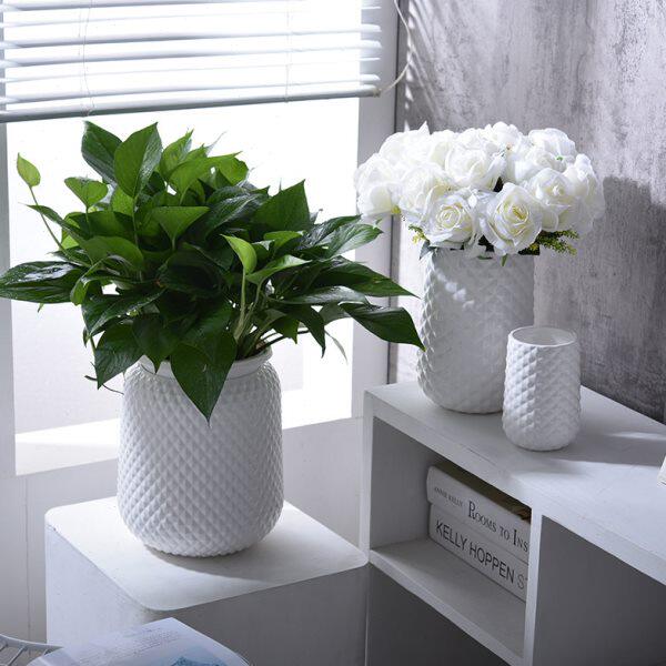 现代欧式简约花瓶摆件客厅组合插花干花鲜花花器创意陶瓷鲜花花盆