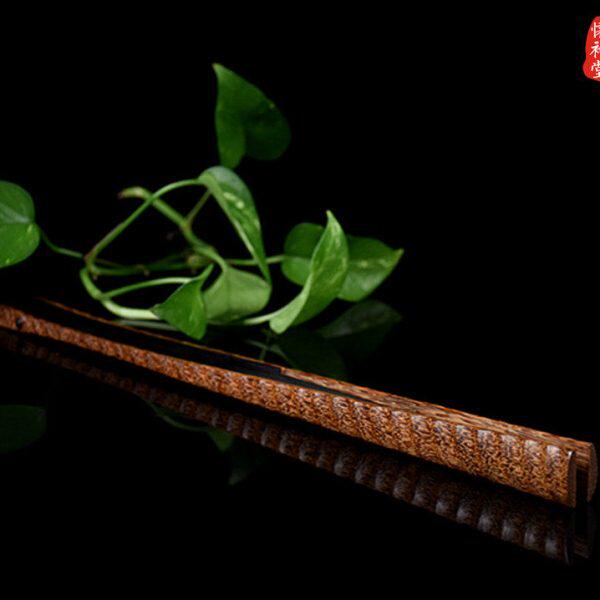 怀袖堂折扇 芝麻红棕竹 乌木扇骨 螺纹 错节型 95寸18方 文玩扇