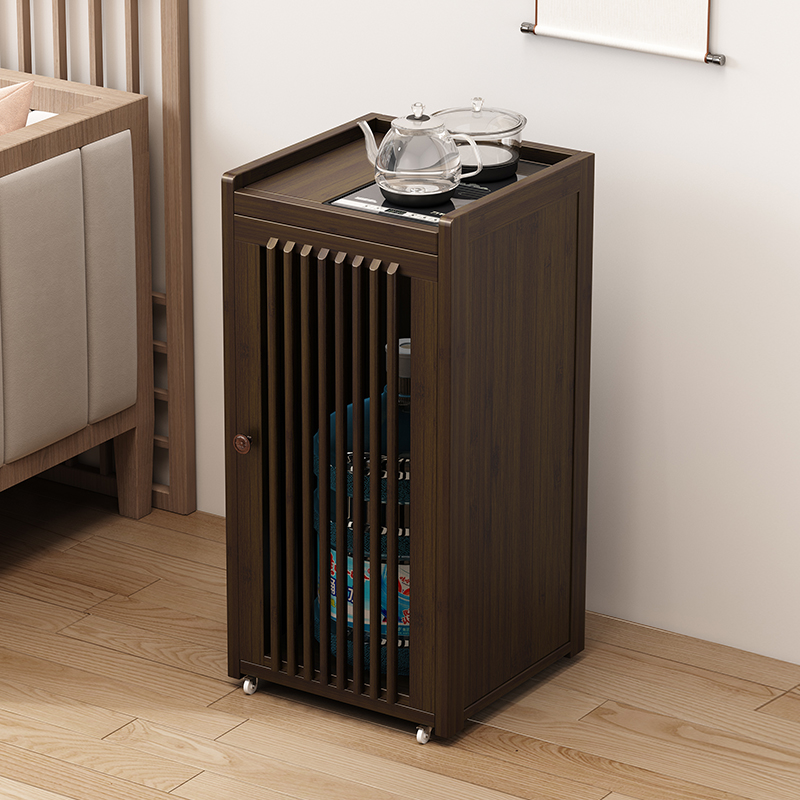 家用小茶台c桌子沙发边几侧边柜茶水柜现代简约简易移动小茶几茶