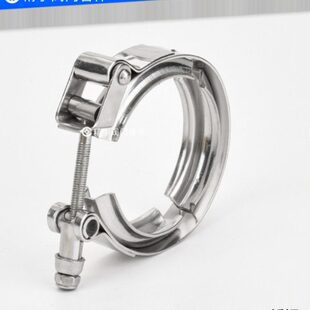 304不锈钢V型卡箍 排气管法兰接头喉箍 涡轮增压器公母消声器抱箍