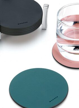 摩登MODERN原创莫兰迪色系杯垫功夫茶杯垫托玻璃水杯双色垫隔热垫
