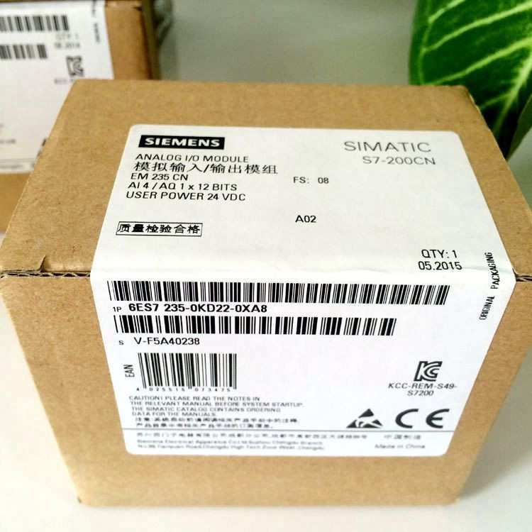 6ES7235-0KD22-0XA8西门S7-200CN模拟输入输出EMS7-22XCPU模块