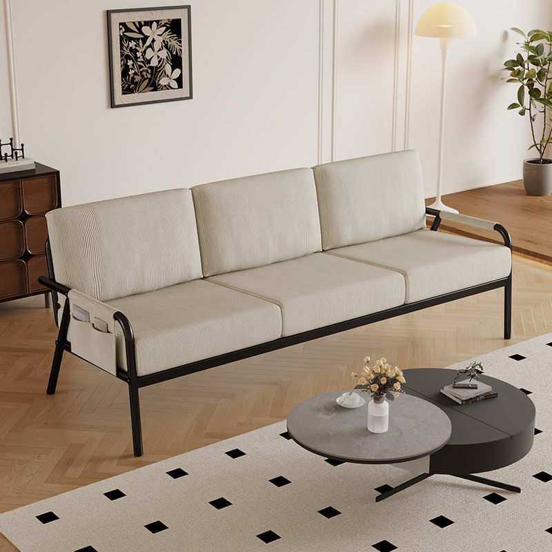 三人双人简易小型沙发小户型出租房铁架沙发舒适透气布艺耐用沙发