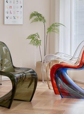 网红潘东椅创意餐椅力椅子克XES家用亚现代简约靠背化椅妆凳设计