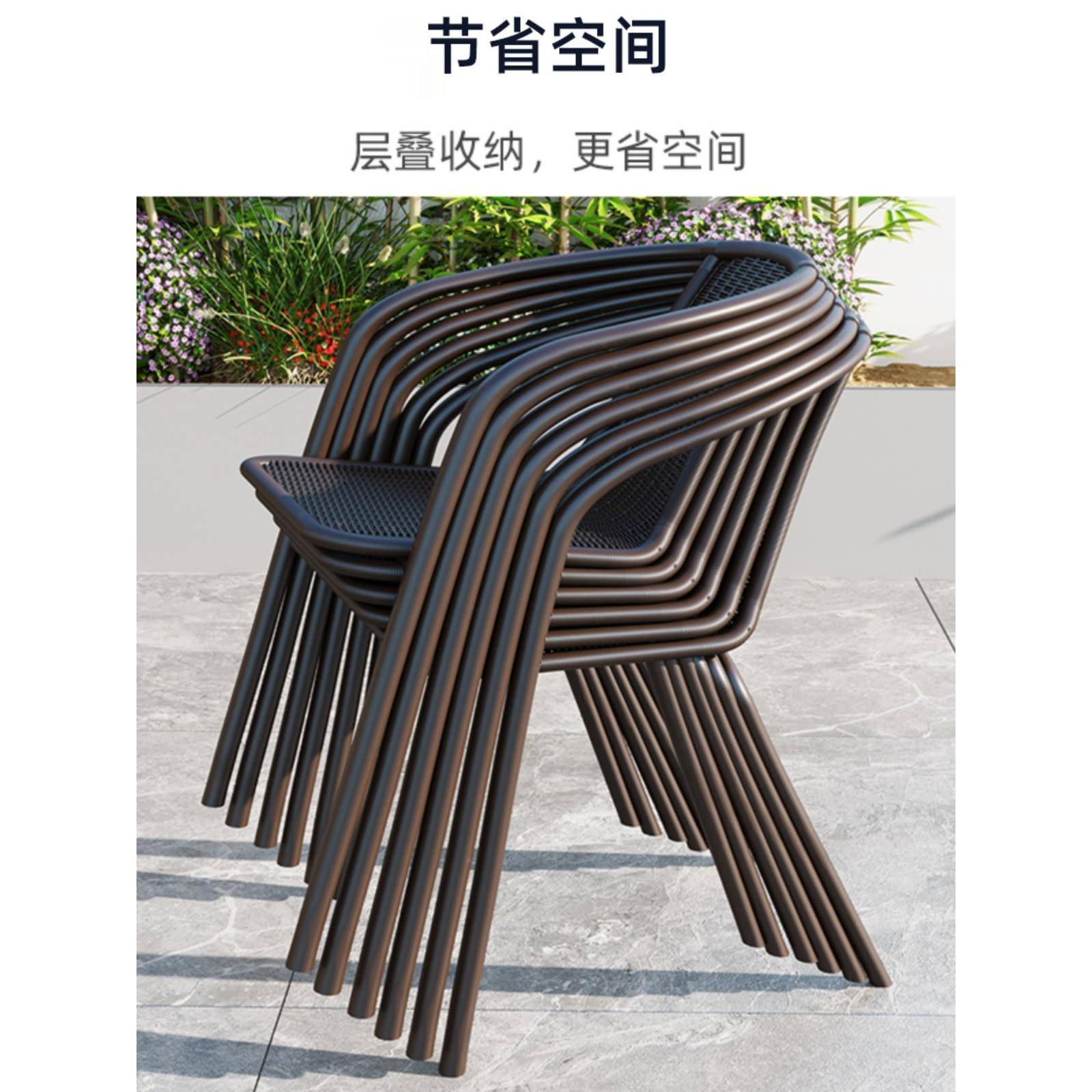 庭休闲户外桌椅户外桌椅露防天水防晒园院子喝茶外摆折叠茶几花小