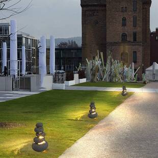 工厂直销户外灯仿古石塔树脂庭院灯中式草坪灯防水仿石头花园地灯