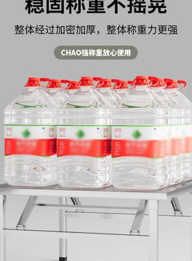 不锈钢折叠桌餐桌家用正方饭形桌四方矮户外便携折桌桌NUZ子摆摊