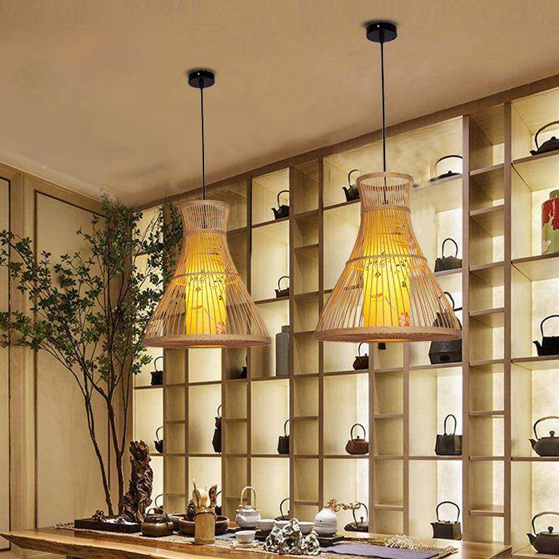 厂家中式竹编吊灯田园灯餐厅饭创意古典复藤店艺古竹QJ-0017艺吊,家装灯饰光源,智能吊灯,淘宝优惠券,粉丝福利购,淘宝优惠卷