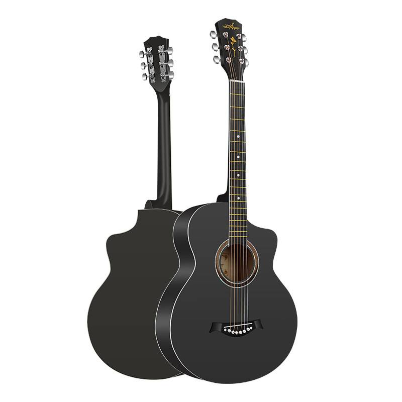 乐器便携吉他 代发新款41寸缺角全椴民谣吉他初学者guitar