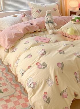 GGM纯四件套全棉棉205新床单被套床2笠100款学生宿舍床上用品三件