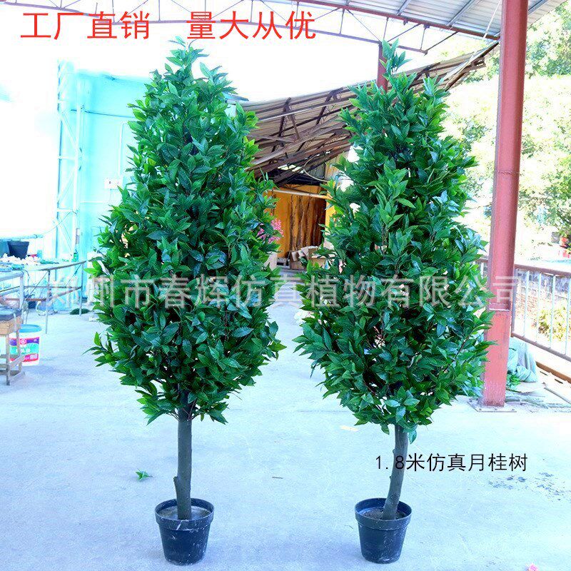 仿真月桂盆栽假绿植客厅摆件仿真植物盆栽小树仿真树假树厂家直供