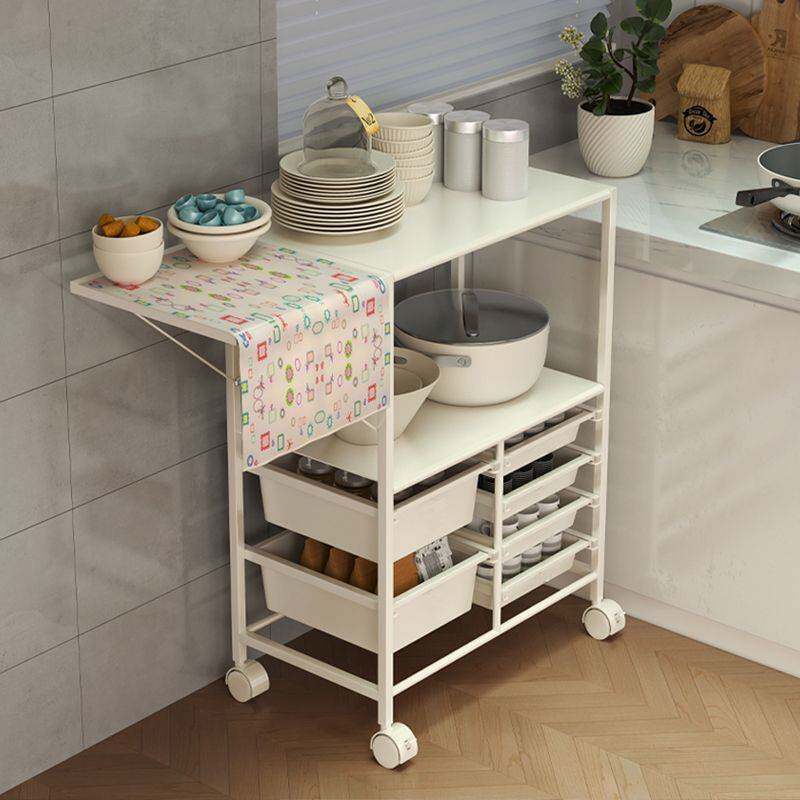 小推车置物架婴儿收纳柜落地玩具收纳架厨房储物架喂养台置物架