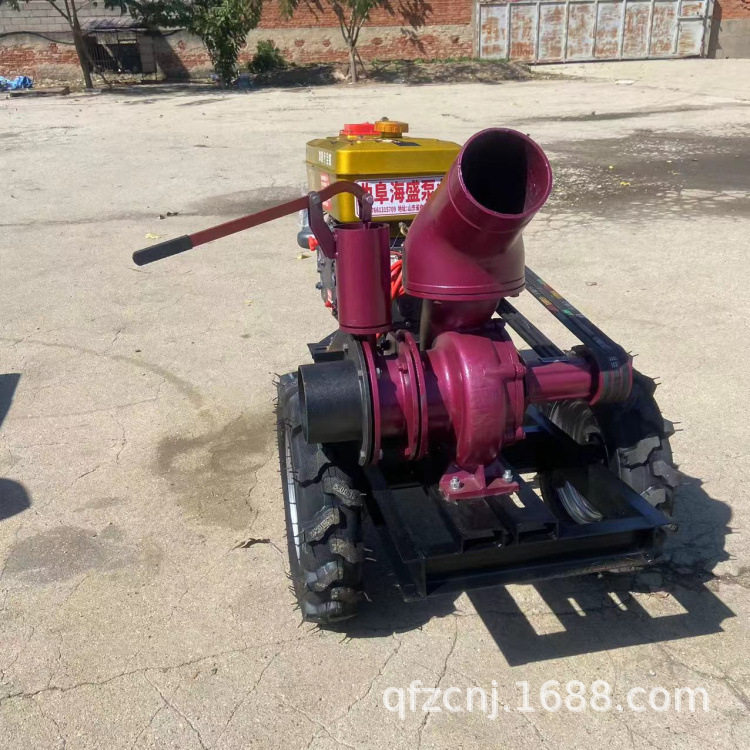 15马力电启动手推式排水泵抗旱排涝柴油抽水机农用高压防汛水泵