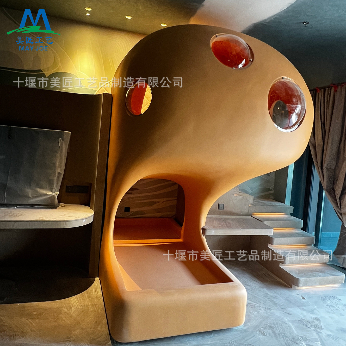 玻璃钢床气泡造型儿童床上下床酒店创意家具室内主题房大型床FRP