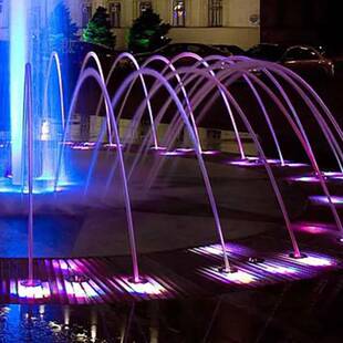 厂家直销波光泉感应跳泉景观不锈钢水池户外广场旱地波光喷泉水景