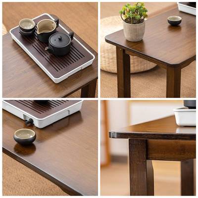 楠竹炕桌家用实木榻榻米小茶几炕上吃饭桌飘窗学习书桌电脑矮