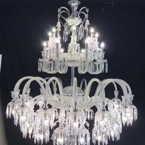 2025新款欧式客华厅水晶吊灯复式楼灯梯吊气853奢大别墅酒店大厅